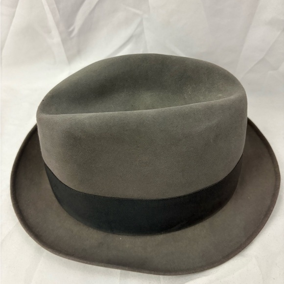 Vintage Churchill ltd. Gray Felt Wool Hat Size 7 1/8 - Picture 8 of 10